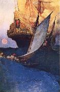 Howard Pyle An Attack on a Galleon oil painting